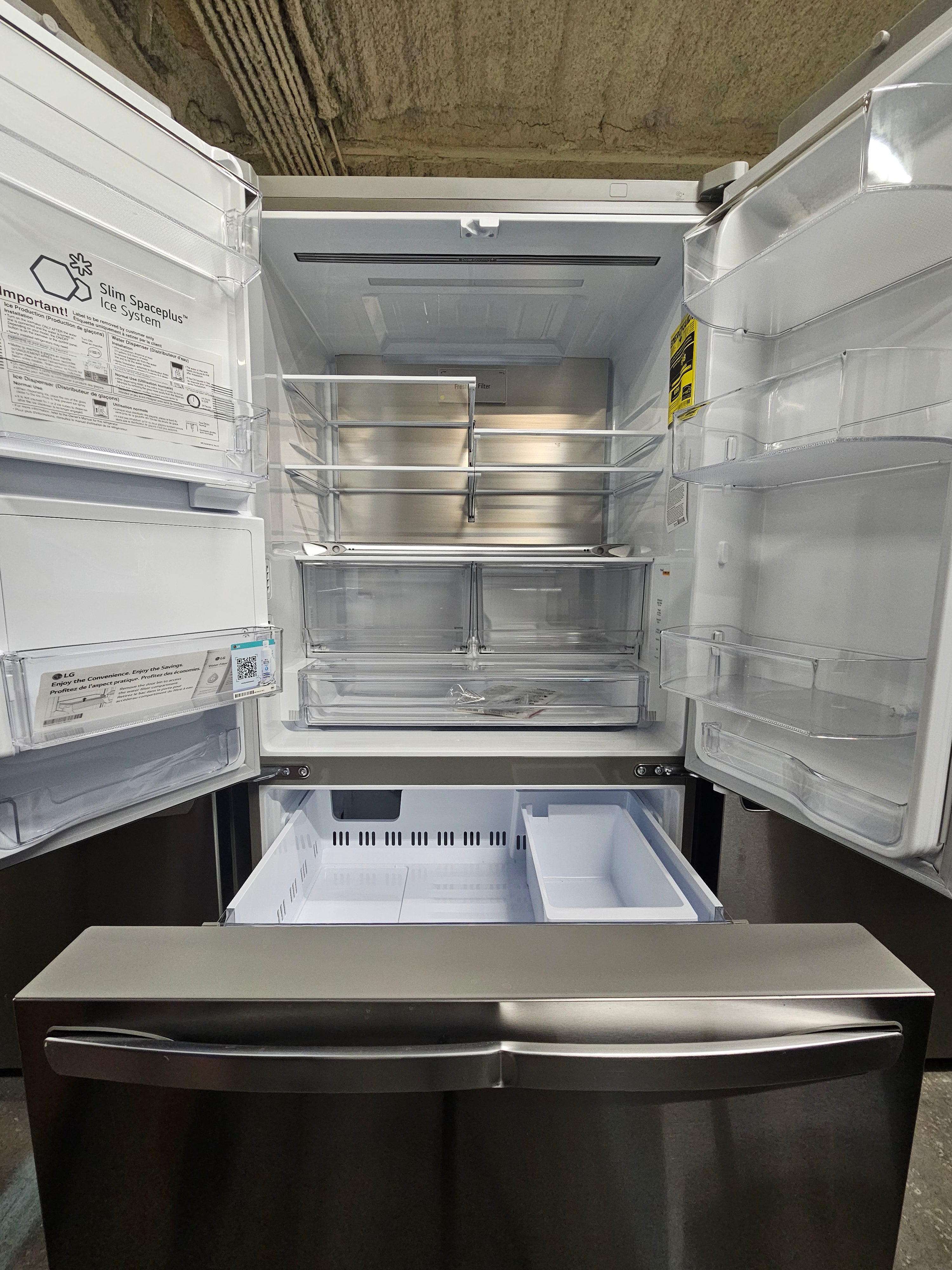 LG 31 cu. ft. SMART Standard Depth MAX French Door Refrigerator with Dual Ice Makers in PrintProof Stainless Steel